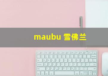 maubu 雪佛兰